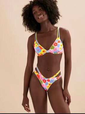 Maaji Multicolor Floral Two-Piece Bikini Serenity reversible 2 piece bikini